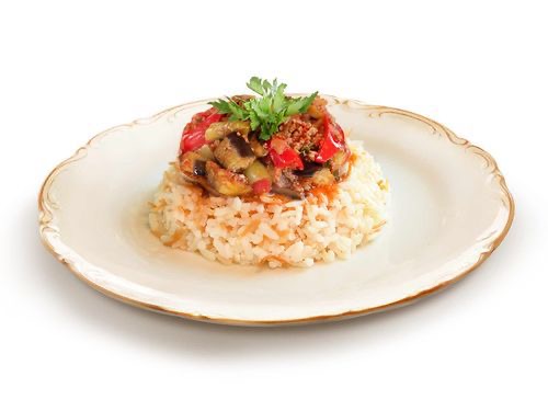 Pilav üstü patlıcan kebap